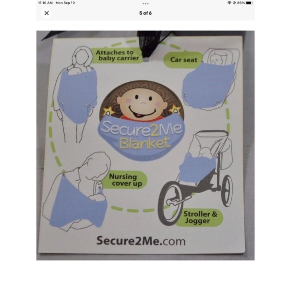 NEW Clip on Baby Blanket Stroller Shade Nursing Pink Bon Bon Rosette Secure2Me - Picture 5 of 7